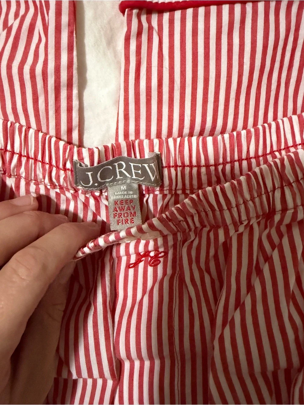 J. Crew Res & White Striped Pajamas | M